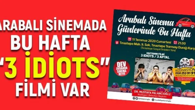 Arabalı sinemada bu hafta '3 İdiots' filmi var