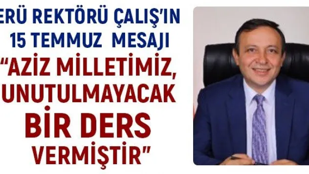 'Aziz milletimiz unutulmayacak bir ders vermiştir'