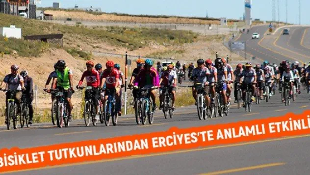 Bisiklet tutkunlarından Erciyes'te anlamlı etkinlik