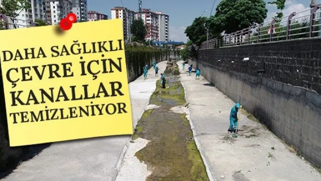 Daha sağlıklı çevre için Kocasinan'da kanallar temizleniyor