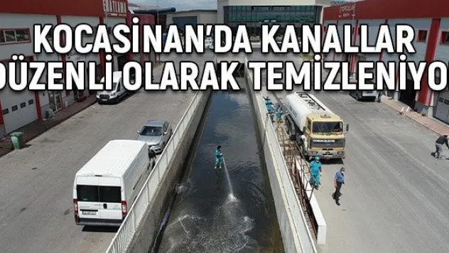 Kocasinan'da kanallar düzenli olarak temizleniyor
