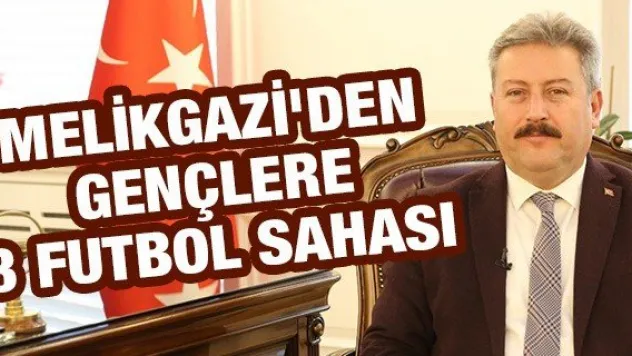 Melikgazi'den gençlere 3 futbol sahası
