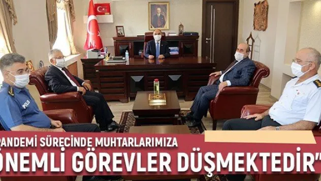 'Pandemi Sürecinde Muhtarlarımıza Önemli Görevler Düşmektedir'