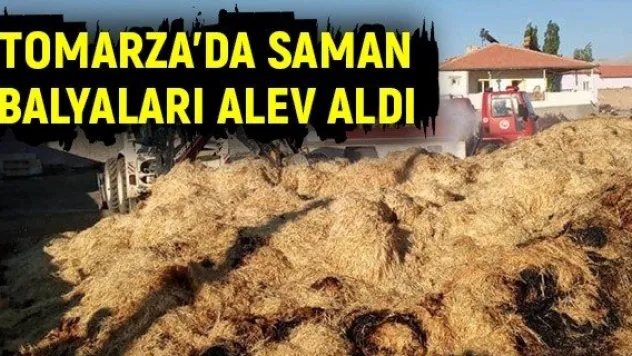 Tomarza'da saman balyaları alev aldı