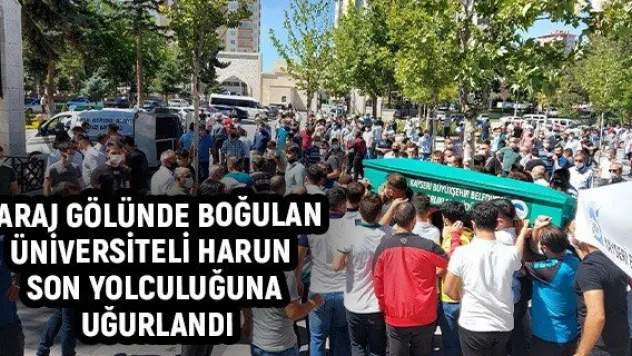 Baraj gölünde boğulan üniversiteli Harun son yolculuğuna uğurlandı