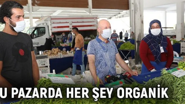 Bu pazarda her şey organik