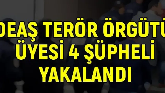 DEAŞ terör örgütü üyesi 4 şüpheli yakalandı