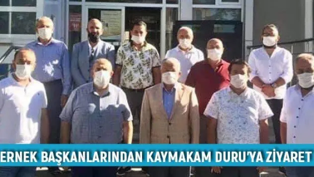 Dernek başkanlarından Kaymakam Duru'ya ziyaret