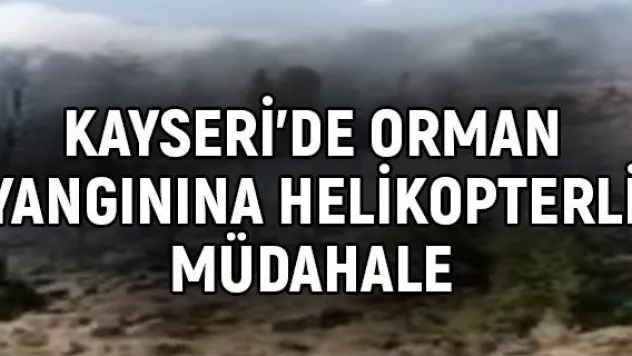 Kayseri'de orman yangınına helikopterli müdahale