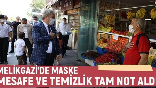 Melikgazi'de maske mesafe ve temizlik tam not aldı