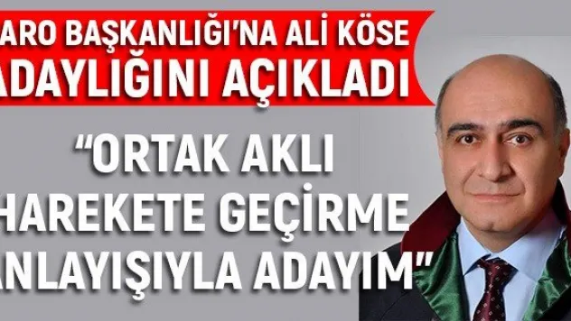 'Ortak aklı harekete geçirme anlayışıyla adayım'