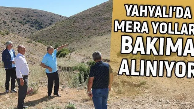 Yahyalı'da mera yolları bakıma alınıyor