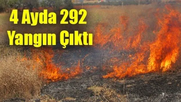 4 Ayda 292 Yangın Çıktı