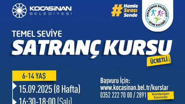 6-14 yaş çocuklar için satranç kursu başlıyor