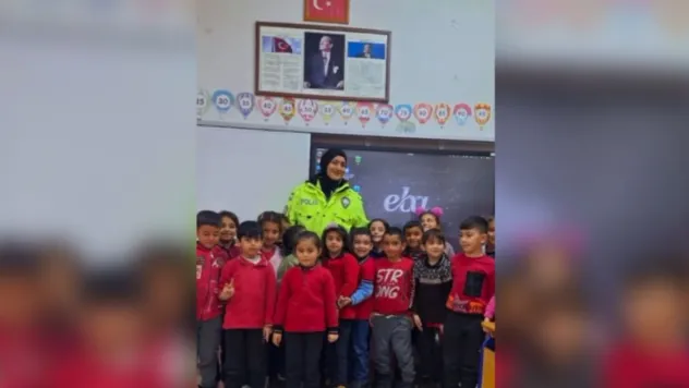 7 okulda bin 175 öğrenciye temel trafik eğitimi verildi