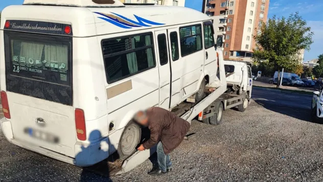 8 servis aracı trafikten men edildi