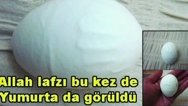  Allah lafzı bu kez de Yumurta da görüldü