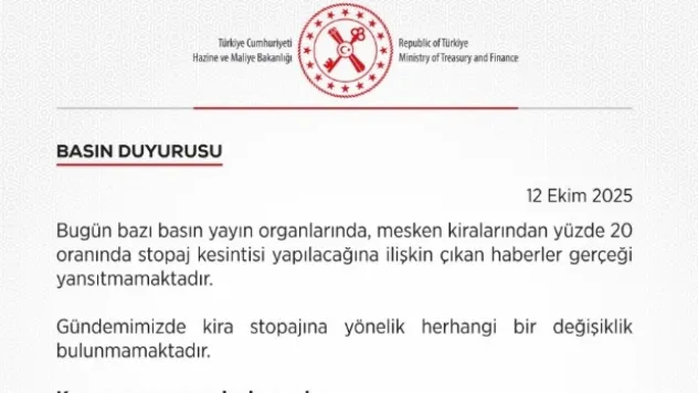 Bakanlıktan 'kira stopajı' iddialarına açıklama: 'Gündemimizde böyle bir değişiklik yok'