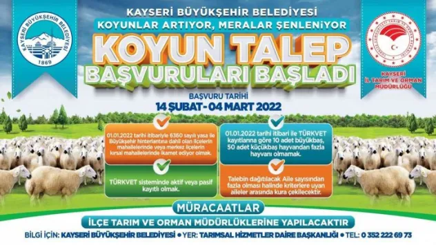 Başkan Büyükkılıç: '3 bin 200 küçükbaş dağıtacağız'