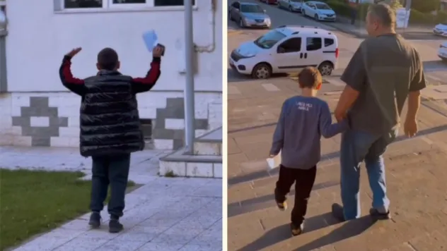 Bayram namazında çocuklara harçlık sürprizi