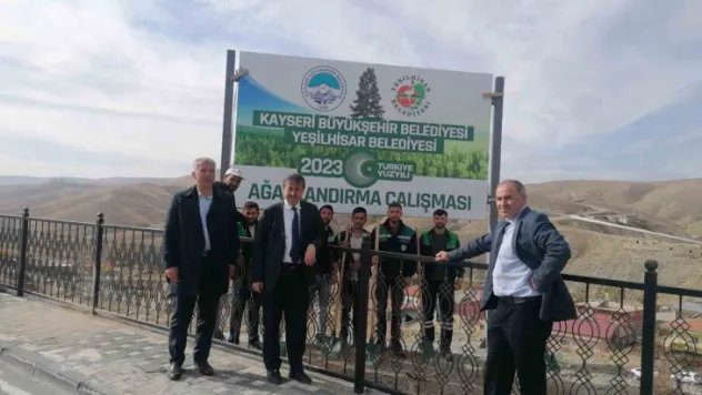 Büyükşehir, ağaçlandırma çalışmasına Yeşilhisar ile devam etti