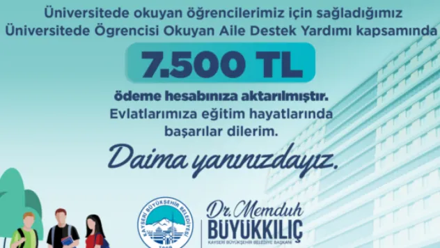 Büyükşehir'den 2697 aileye Eğitim Desteği