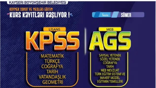BÜYÜKŞEHİR KAYMEK'TEN KPSS VE AGS KURSU