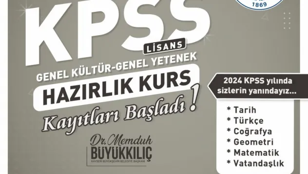 Büyükşehir KAYMEK UZEM'de KPSS kurs kayıtları başladı