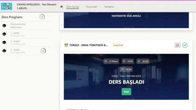 KAYMEK UZEM'de KPSS lisans ücretsiz online derslerine yoğun ilgi