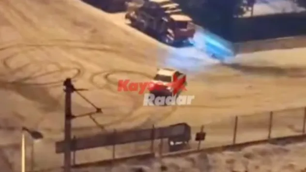 Buz üstünde drift atan sürücüye yüklü ceza