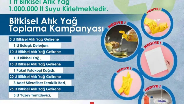 Talas'ta Çevre Günü'nde atık yağ getirene sürpriz hediye