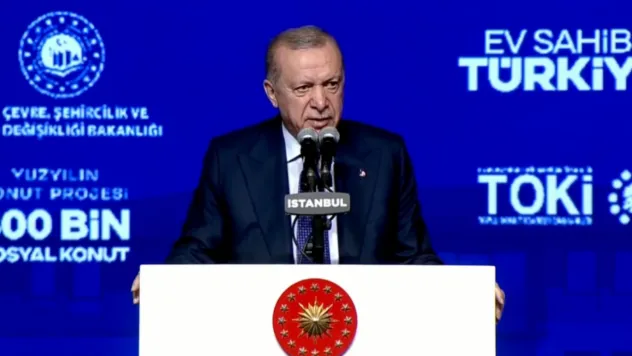 Cumhurbaşkanı Erdoğan açıkladı: '500 bin konutun ilk teslimatı Mart 2027'de'