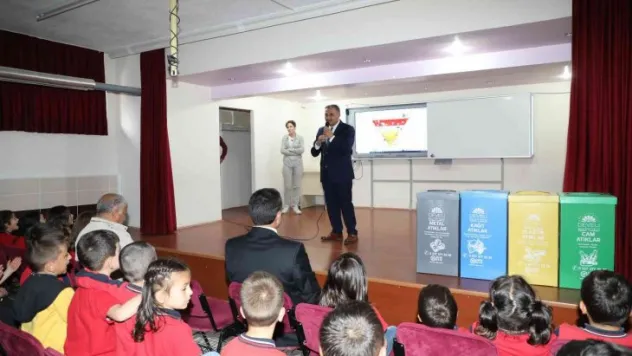 Develi Belediyesi'nden ilkokul öğrencilerine 'sıfır atık eğitimi'
