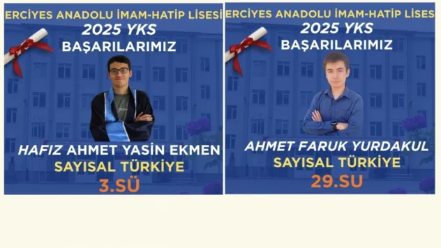 Erciyes Anadolu İmam Hatip Lisesi'nden YKS'de Gururlandıran Başarı