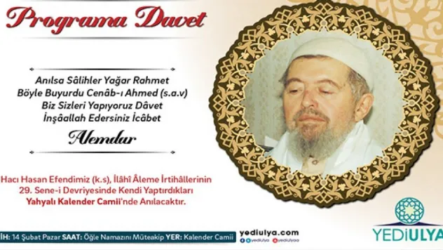 Hacı Hasan Efendi Yahyalı'da anılacak