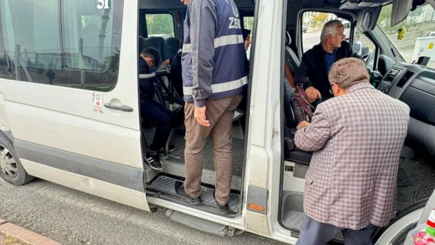 Hacılar'da okul servislerinde denetim