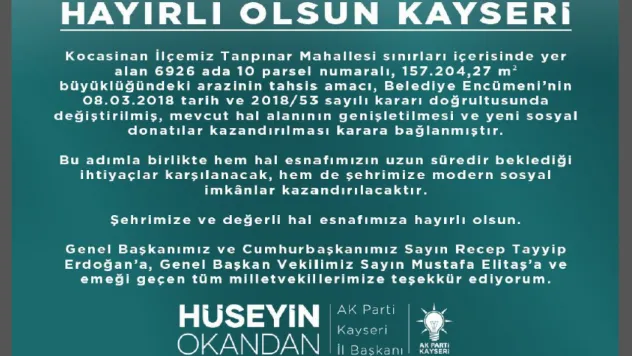 Hal alanı genişletiliyor, yeni sosyal donatılar geliyor