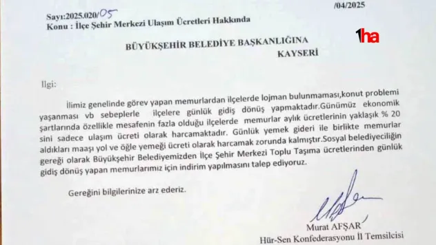 Hür-Sen konferadasyonu toplu taşıma zamları için Büyükşehir Belediyesi ile görüşmek istiyor