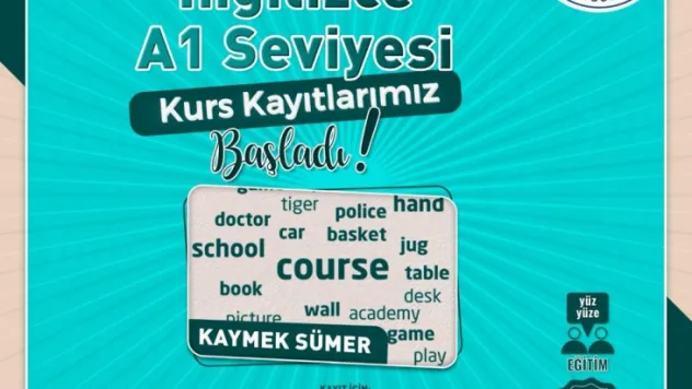 KAYMEK, İngilizce A1 seviyesi 2. Grup kurs kayıtlarını başlattı