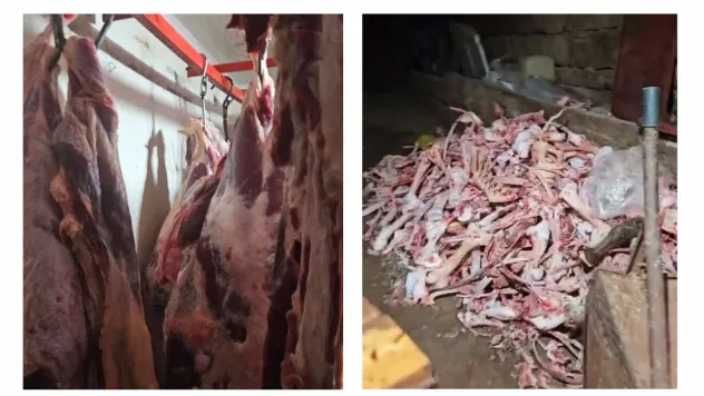 Kayseri'de 1,5 ton kaçak et ele geçirildi