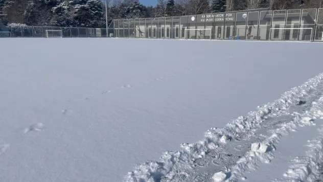 Kayseri'de amatör müsabakalara kar engeli
