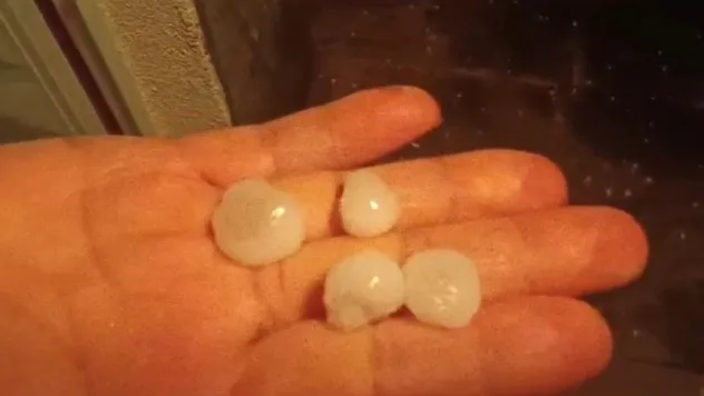 Develi'de dolu yağışı etkili oldu