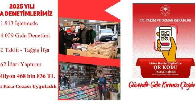 Kayseri'de gıda denetimi: 1 yılda 75 milyon lira cezai işlem