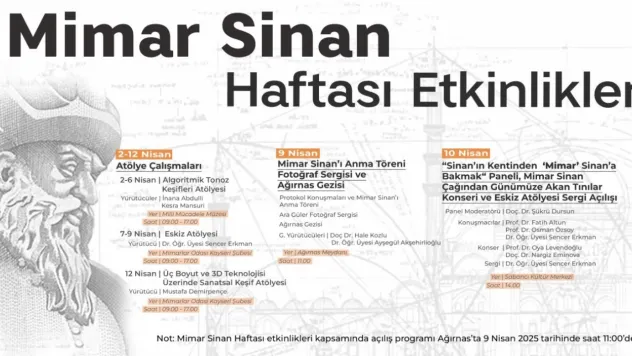 Kayseri'de Mimar Sinan Haftası etkinlikleri başlıyor