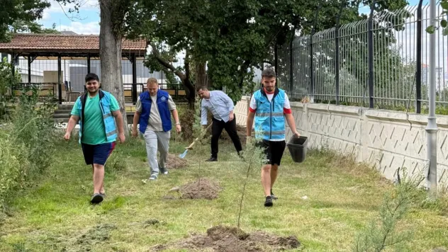 Kayseri'de öğrenciler ağaçlandırma çalışması yaptı