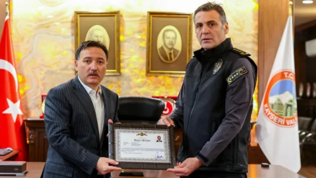 Kayseri'de suç oranındaki düşüşe başarı belgesi