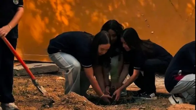 Kayseri'deki ortaokul öğrencilerinden 'Yeşil Vatan' etkinliği