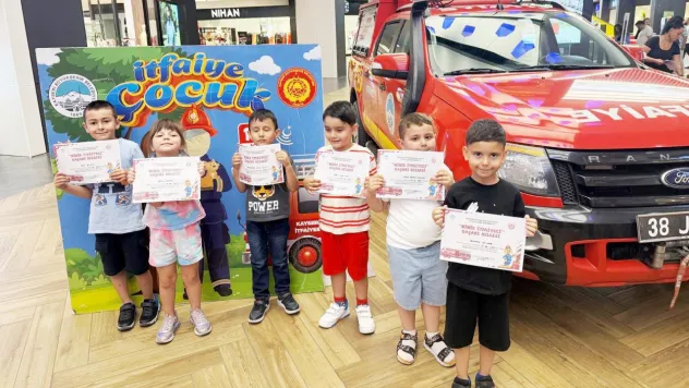 Kayseri İtfaiyesinden miniklere 'yangın bilinci eğitimi'