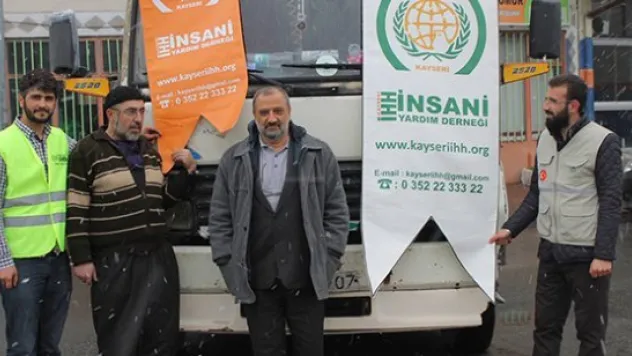 Kayseri'den, Suriye'ye yardım eli uzandı