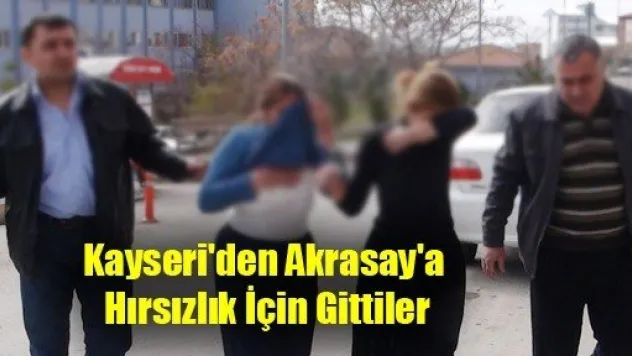 Kayseri'den Akrasay'a Hırsızlık İçin Gittiler
